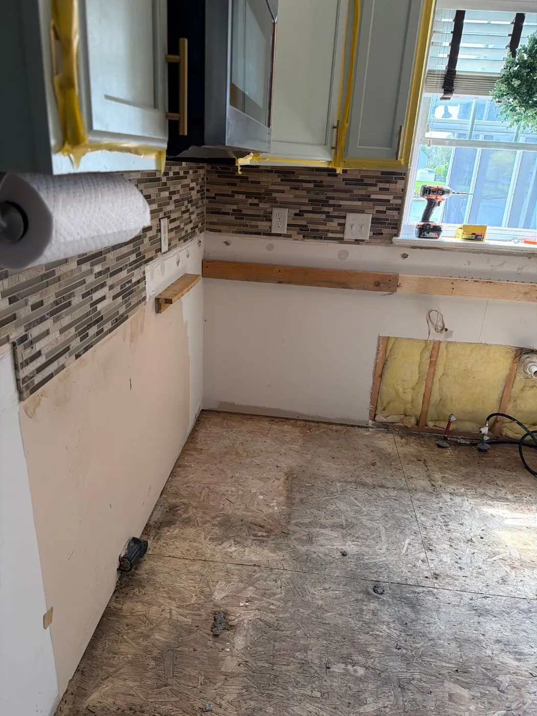 Containment setup for mold remediation in Old Town Brownsburg home